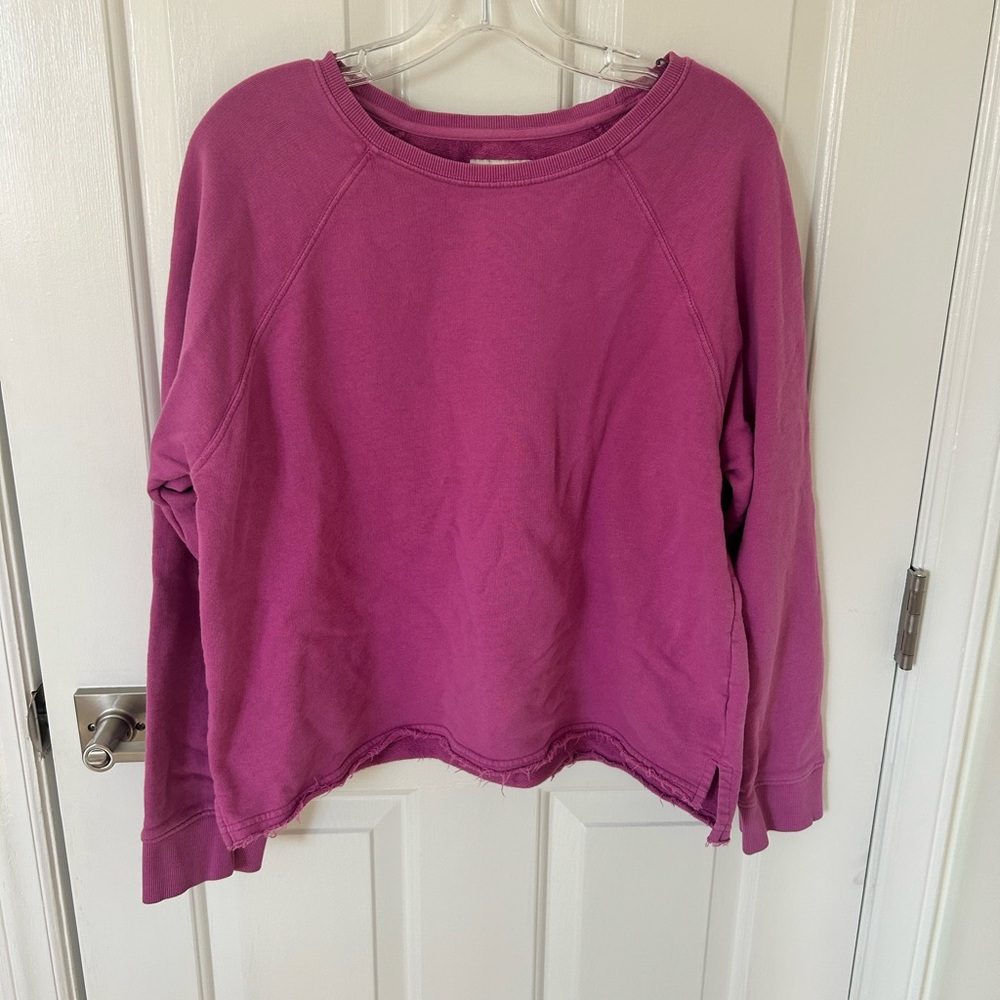Pact Organic Cotton Women’s Stucco Essential Crewneck Raw Hem In Magenta